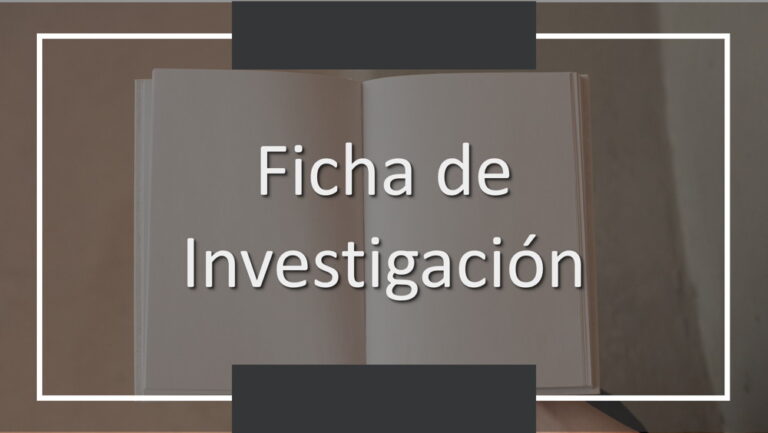 Qué Es Una Ficha De Investigación